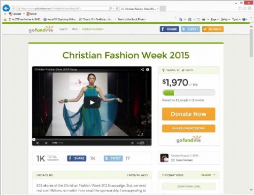 Christian Fashion Week Launches GoFundMe Campaign
